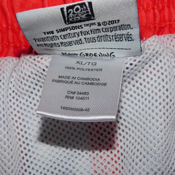 The Simpsons Mens XL Duffman Comic Swim Board Shorts - Picture 3 of 9